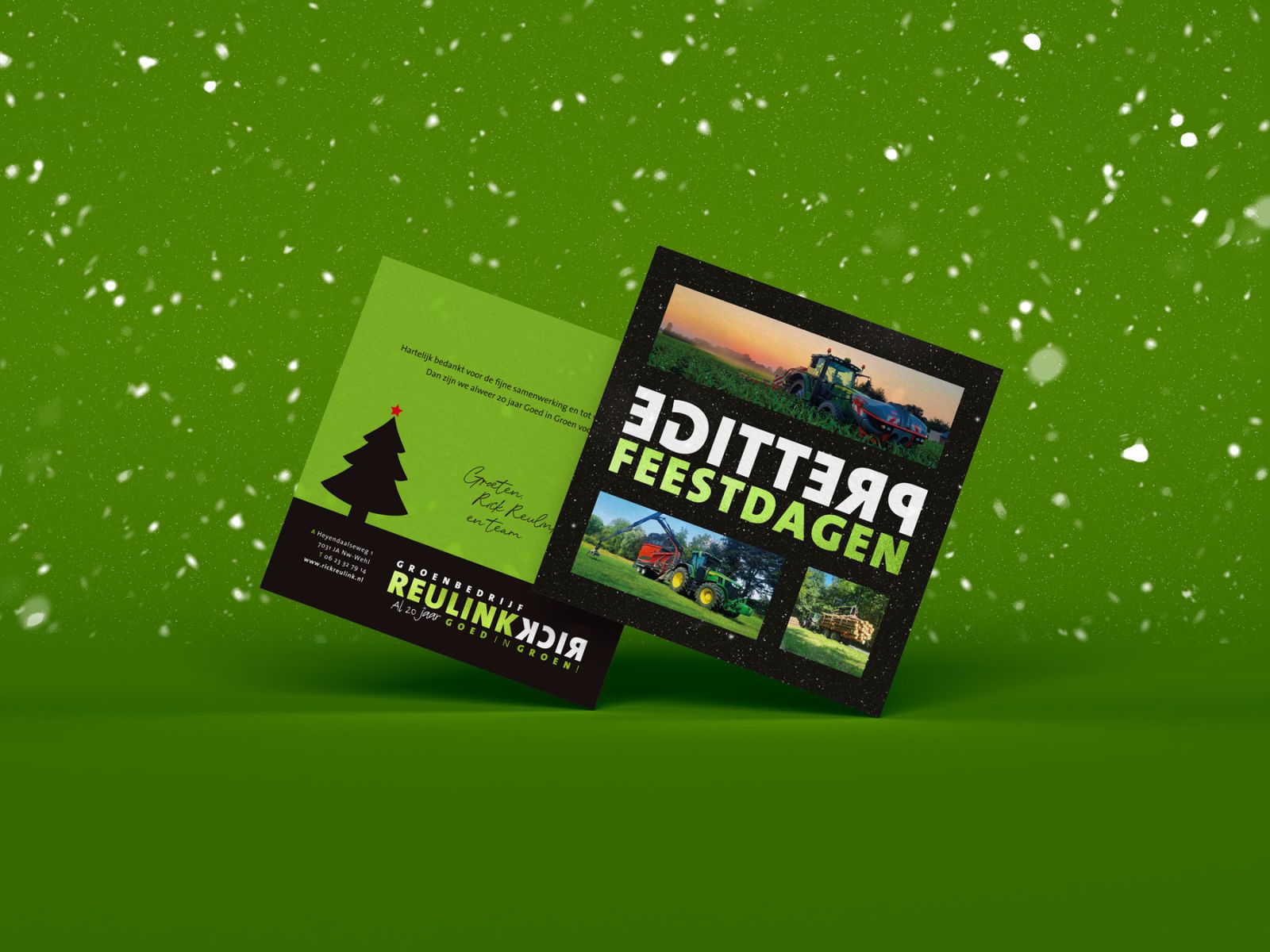 kerstkaart met jubileumlogo