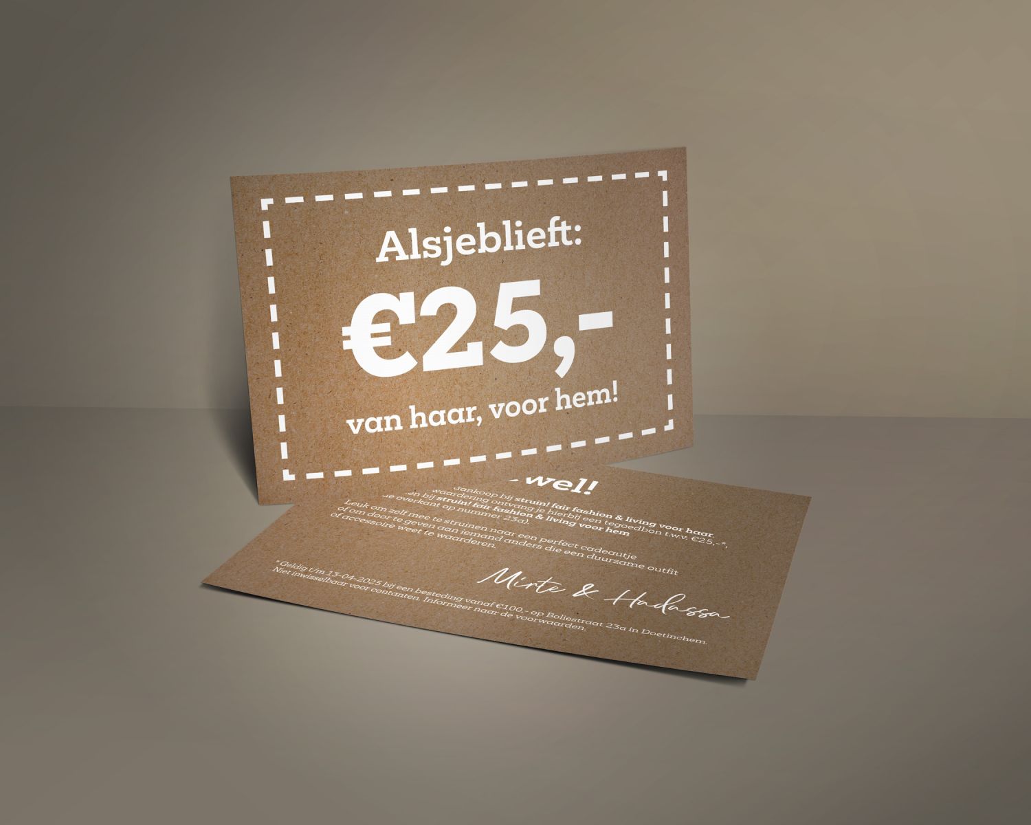 tegoedbon voor hem (of toch jezelf?)
