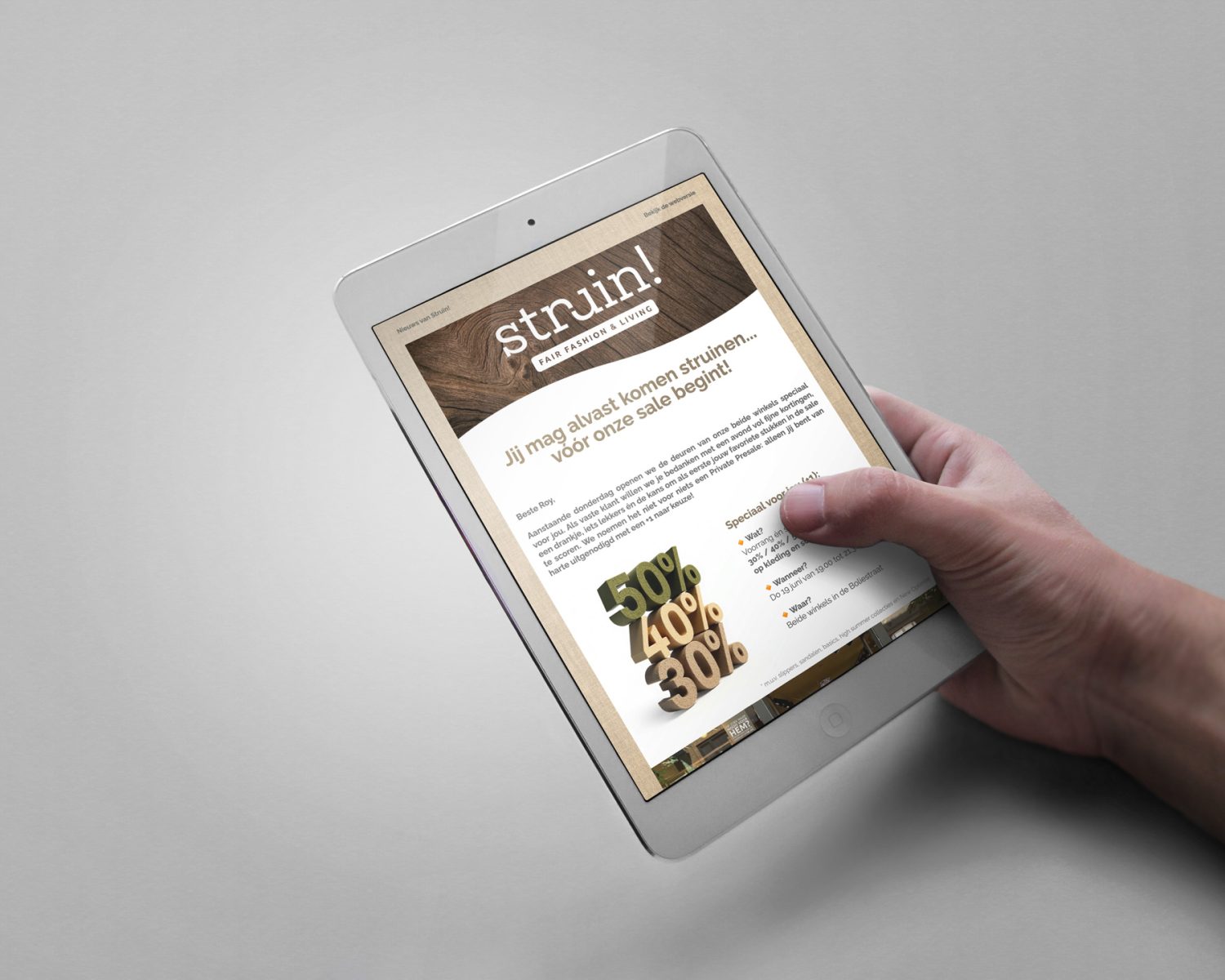 nieuwsbrief private presale