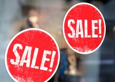 sale raamstickers