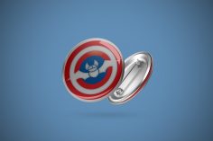 metallic button