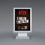 stoepbordposter 3 halen 1 betalen